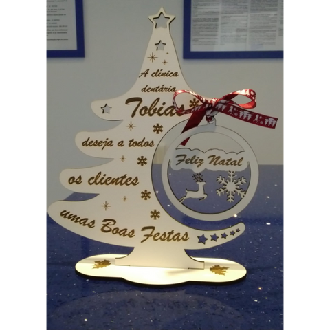 Árvore de natal Mensagem Personalizada 16cm | Loja Criarte