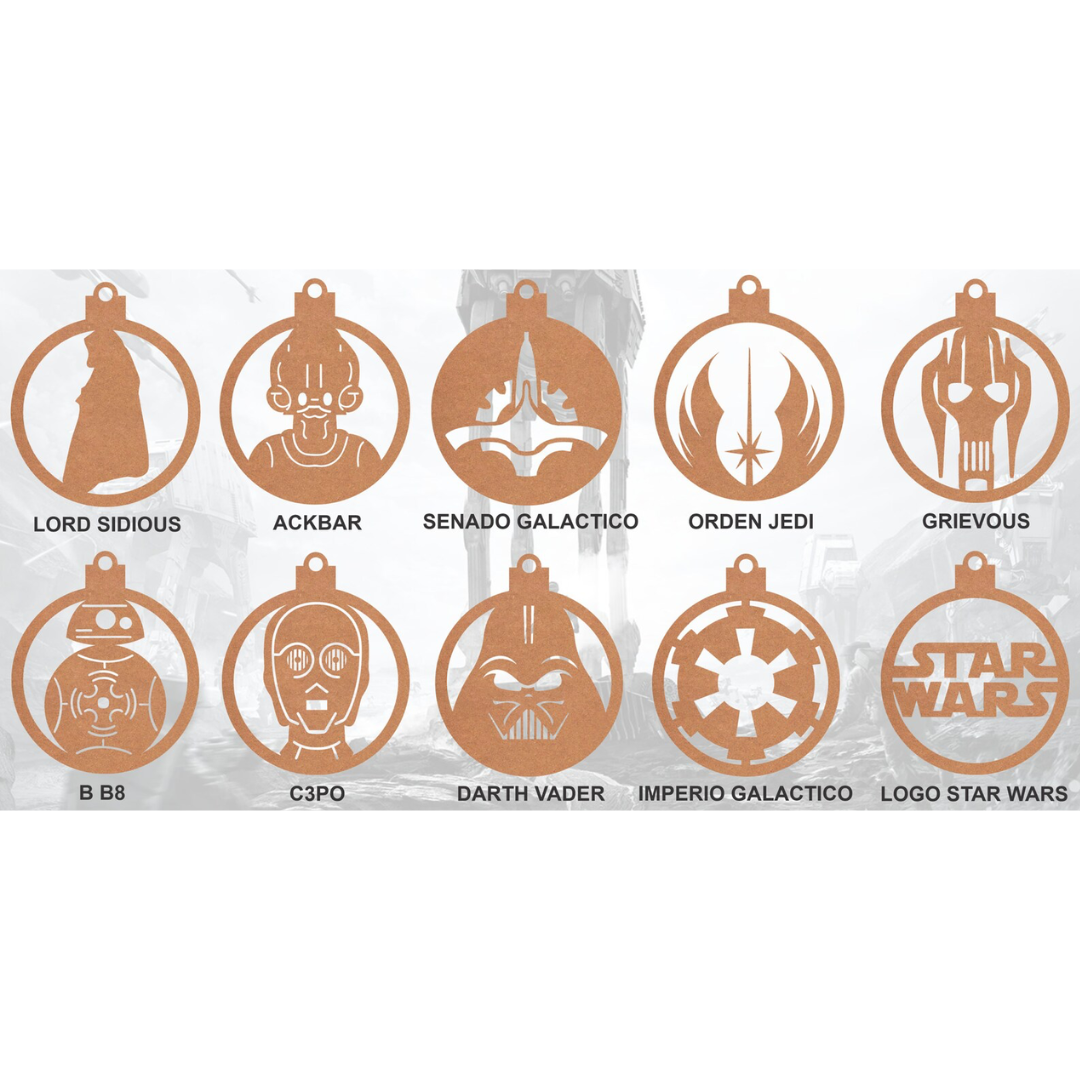 Bola de Natal “Star Wars” Und. 12cm | Loja Criarte