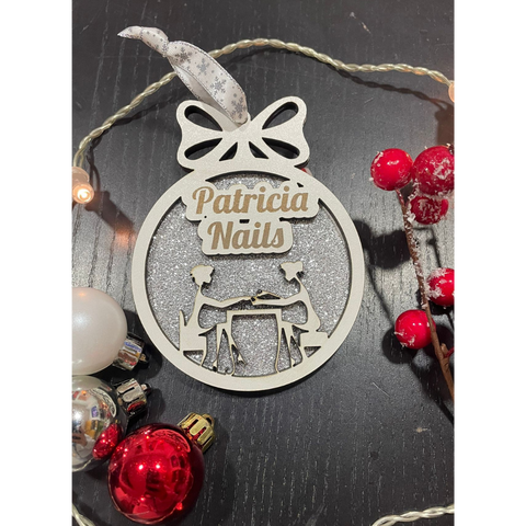 Bola 'Glitter' Nome Personalizado 8cm | Loja Criarte