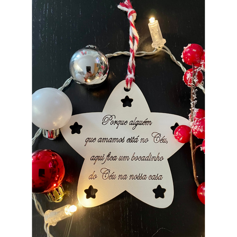Estrela 'céu' Mensagem Personalizada 8cm | Loja Criarte