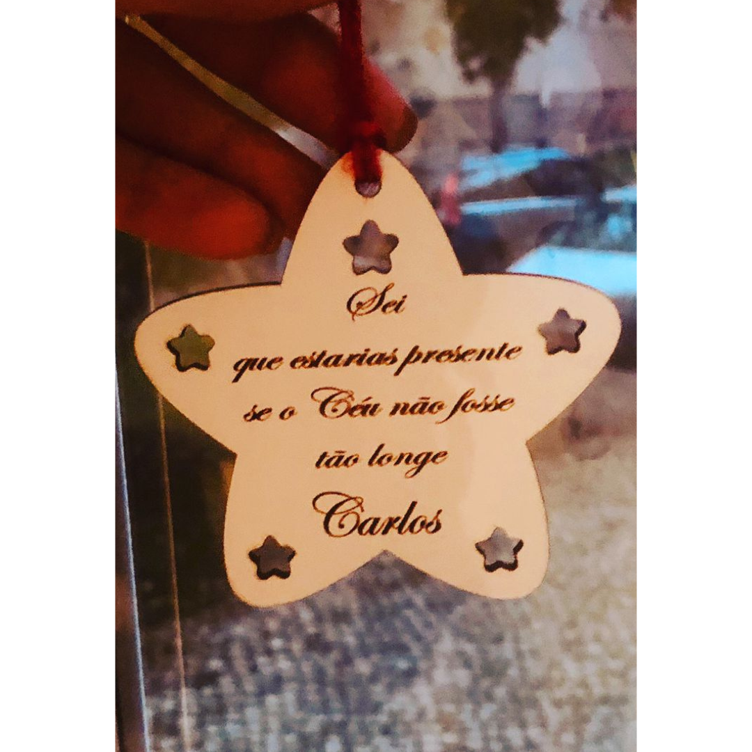Estrela 'céu' Mensagem Personalizada 8cm | Loja Criarte