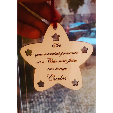 Estrela 'céu' Mensagem Personalizada 8cm | Loja Criarte