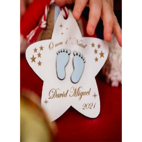 Estrela 'pézinhos' Nome Personalisada 8cm | Loja Criarte