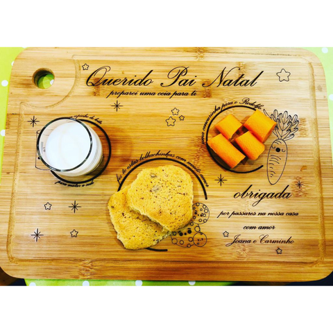 Tábua pai natal 40x22cm | Loja Criarte