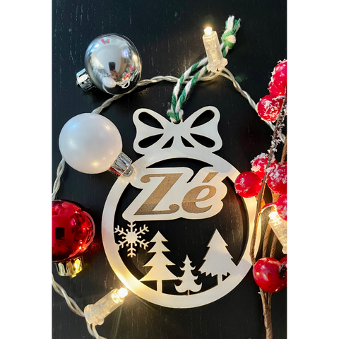 Bola 'árvores' Nome Personalisado 8cm | Loja Criarte